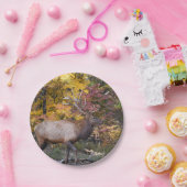 Bull Elk Autumn Bossen Papieren Bordje (Feest)