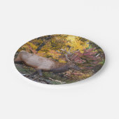 Bull Elk Autumn Bossen Papieren Bordje (Gekanteld)