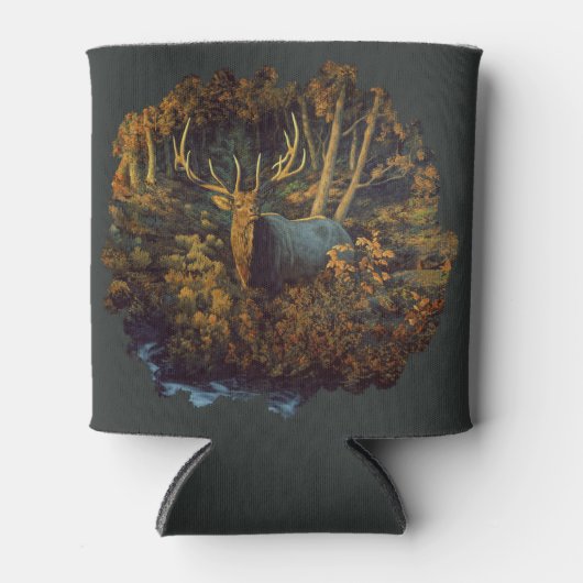 Bull Elk Autumn Yellow Blikjeskoeler (Voorkant)