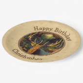 Bull Elk Autumn Yellow Papieren Bordje (Gekanteld)