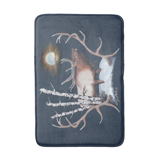 Bull Elk Bath Mat (Voorkant Verticaal)