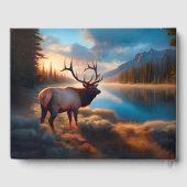 Bull Elk bij Mountain Sunset Memorial Gastenboek (Achterkant)