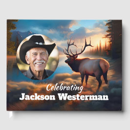 Bull Elk bij Mountain Sunset Memorial Gastenboek
