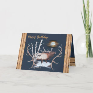 Bull Elk Birthday Kaart