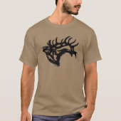 Bull Elk Black Silhouette T-shirt (Voorkant)