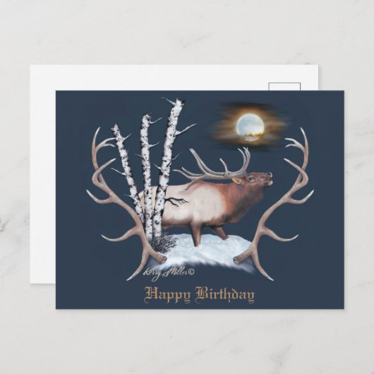 Bull Elk Briefkaart (Voorkant / Achterkant)