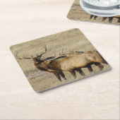 Bull Elk Brother Bulls Kartonnen Onderzetters (Schuin)