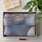 Bull Elk Bugling bij het volledige Moon-gebergte Tissuepapier (Geschenk)