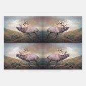Bull Elk Bugling Wildlife Decoupage Papier Inpakpapier Vel (Voorkant 3)