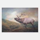 Bull Elk Bugling Wildlife Decoupage Papier Inpakpapier Vel (Voorkant 2)