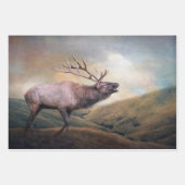 Bull Elk Bugling Wildlife Decoupage Papier Inpakpapier Vel (Voorkant)