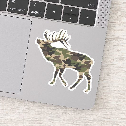 Bull Elk Camo Sticker (Detail)