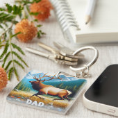 Bull Elk Dad Sleutelhanger (Voorkant Rechts)
