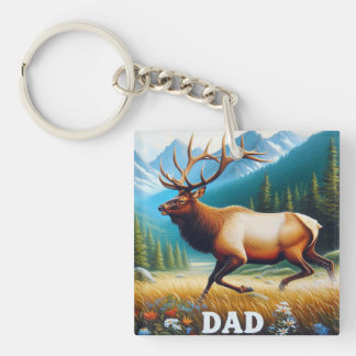 Bull Elk Dad Sleutelhanger