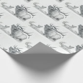 Bull Elk en Fox Cadeaupapier (Hoek)