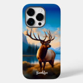 Bull Elk en Mountain Lake Case-Mate iPhone Case (Achterkant)