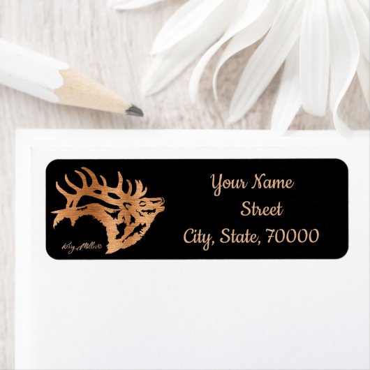 Bull Elk Etiket (Insitu)