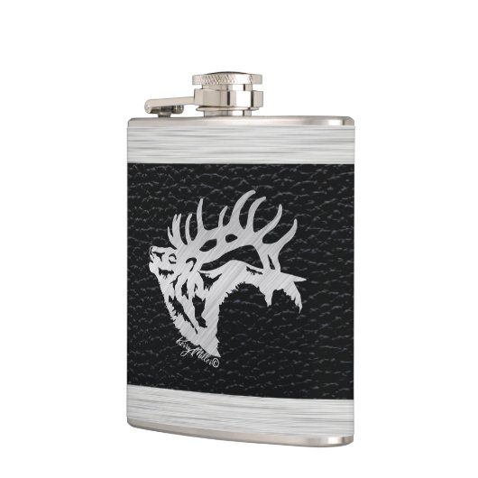 Bull Elk Flask Heupfles (Links)