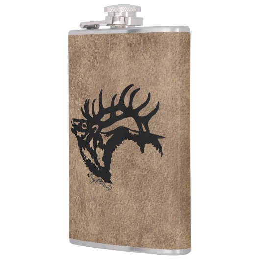 Bull Elk Flask Heupfles (Links)