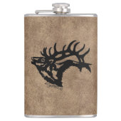Bull Elk Flask Heupfles (Voorkant)