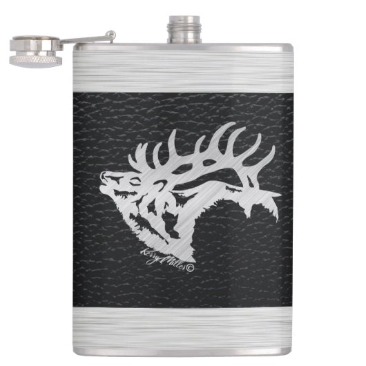 Bull Elk Flask Heupfles (Geopend)