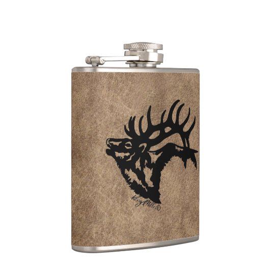 Bull Elk Flask Heupfles (Rechts)