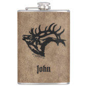Bull Elk Flask Heupfles (Voorkant)