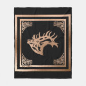 Bull Elk Fleece Blanket Deken (Voorkant)