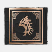 Bull Elk Fleece Blanket Deken (Voorkant (Horizontaal))