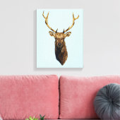 Bull Elk Head Animal natuur wildlife art Canvas Afdruk (Insitu (Woonkamer))