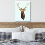 Bull Elk Head Animal natuur wildlife art Canvas Afdruk (Insitu (Slaapkamer))