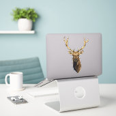 Bull Elk Head Animal natuur wildlife art Sticker (Laptop op bureau)