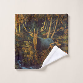 Bull Elk in het herfstbos Bad Handdoek