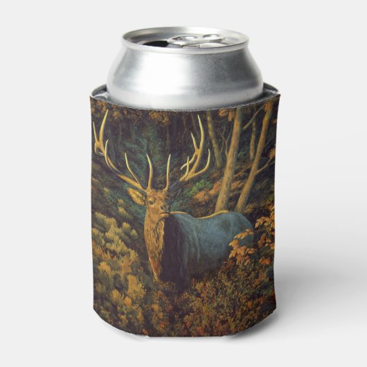 Bull Elk in het herfstbos Blikjeskoeler (Blikje Voorkant)