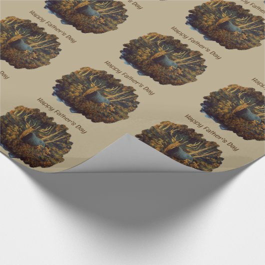 Bull Elk in het herfstbos Cadeaupapier (Hoek)