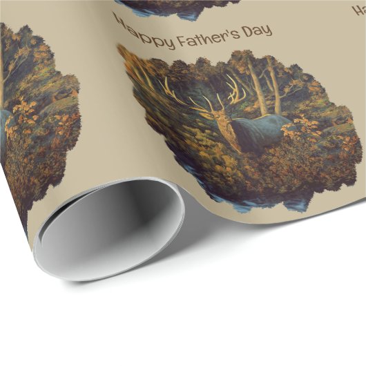 Bull Elk in het herfstbos Cadeaupapier (Rol Hoek)