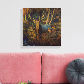 Bull Elk in het herfstbos Canvas Afdruk (Insitu (Woonkamer))
