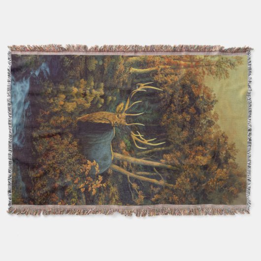 Bull Elk in het herfstbos Deken (Voorkant)