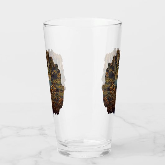 Bull Elk in het herfstbos Glas (Links)