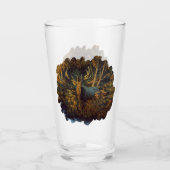 Bull Elk in het herfstbos Glas (Voorkant)