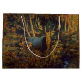 Bull Elk in het herfstbos Groot Cadeauzakje (Achterkant)