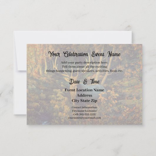 Bull Elk in het herfstbos Kaart (Achterkant)