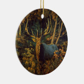 Bull Elk in het herfstbos Keramisch Ornament (Rechts)