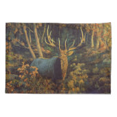 Bull Elk in het herfstbos Kussensloop (Achterkant-Links)