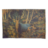 Bull Elk in het herfstbos Kussensloop (Voorkant-Links)