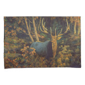 Bull Elk in het herfstbos Kussensloop (Voorkant-Rechts)