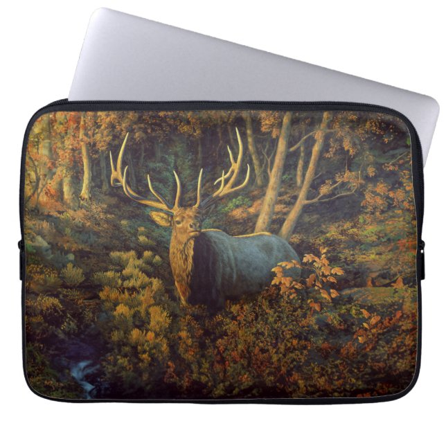 Bull Elk in het herfstbos Laptop Sleeve (Voorkant)