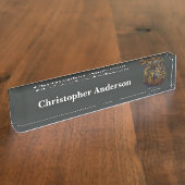 Bull Elk in het herfstbos Naambordje (Zijkant)