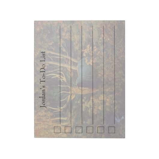 Bull Elk in het herfstbos Notitieblok (Linkerzijde)