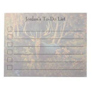 Bull Elk in het herfstbos Notitieblok